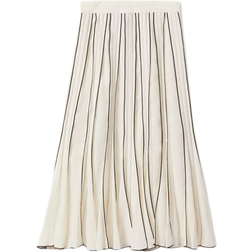 Reiss Tara Contrast Ruffle Midi Skirt - Cream