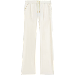 Juicy Couture Classic Velour Del Ray Pocketed Bottoms - Cream