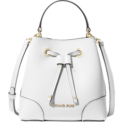 Michael Kors Mercer Small Pebbled Leather Bucket Bag - Optic White