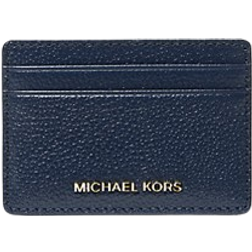 Michael Kors Pebbled Leather Card Case - Navy