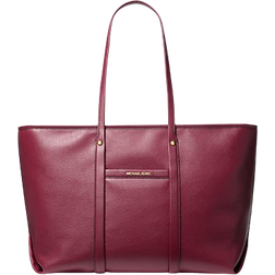 Michael Kors Beck Large Pebbled Leather Tote Bag - Mulberry