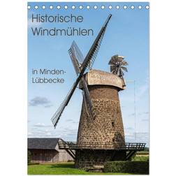 Calvendo Historic Windmills in Minden Lübbecke A5 Portrait Desk Calendar 2025