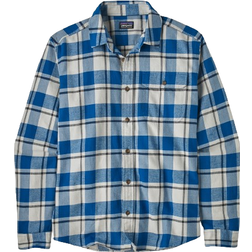 Patagonia Men's Long Sleeved Lightweight Fjord Flannel Shirt - Captain/Endless Blue