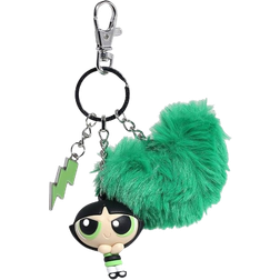 BoxLunch The Powerpuff Girls Buttercup Pom Pom Multi Charm Keychain - Multicolour