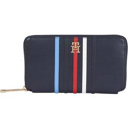 Tommy Hilfiger Monogram Large Zip Around Wallet - Space Blue