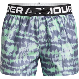 Under Armour Girl's UA Play Up Printed Shorts - Matrix Green/Celeste/White
