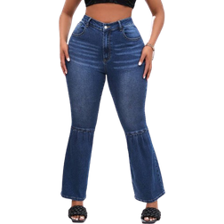 Shein Plus Stretch Bell-Bottom Jeans