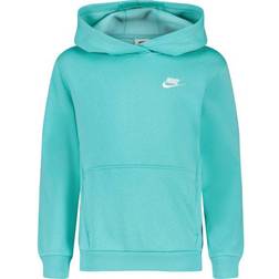 Nike Big Kid's Sportswear Club Fleece Pullover Hoodie - Green Frost/White