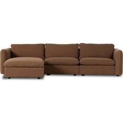 AllModern Margorie Brown Sofa 115" 4 3 Seater