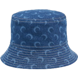 Marine Serre Regenerated Deadstock Bucket Hat - Blue Denim