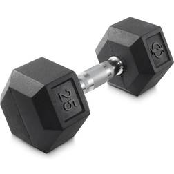 Philosophy Gym Rubber Coated Hex Dumbbell Hand Weight 25lbs