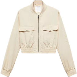 Mango Picola Bomber Jacket - Ecru