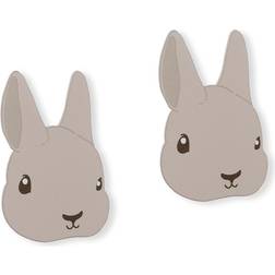 That's Mine Shane Wooden Wall Hooks Bunny Head 2-pack