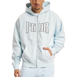 Pegador Men's Crystal Oversized Sweat Full Zip Sweat Jacket - Washed Baby Blue