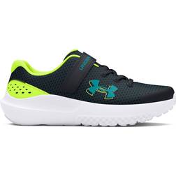 Under Armour Pre-School Surge 4 AC - Black/Yellow/Teal