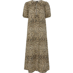 Pieces Nancy Leopard Maxi Dress - Dove Leo