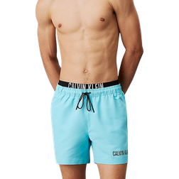 Calvin Klein Intense Power Double Waistband Swim Shorts - Blue Punch