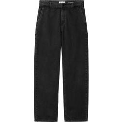 Carhartt WIP W Pierce Straight Pant - Black Stone Washed