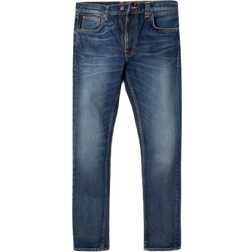 Nudie Jeans Lean Dean Troubled Sea Jeans - Blue