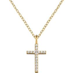 Engelsrufer Cross Pendant Necklace - Gold/Transparent