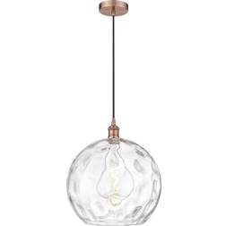 Innovations Lighting Athens Antique Copper/Clear Water Glass Pendant Lamp 14"