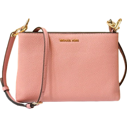 Michael Kors Trisha Medium Pebbled Leather Crossbody Bag - Primrose