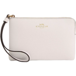 Coach Corner Zip Wristlet - Gold/Chalk