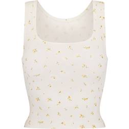 SKIMS Cotton Rib Tank - Marigold Rosebud Print