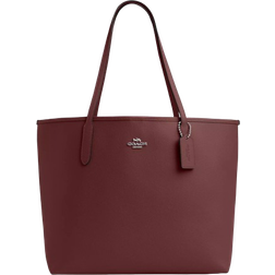 Coach City Tote Bag - Silver/Wine