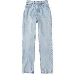 Abercrombie & Fitch Curve Love Ultra High Rise 90s Straight Jeans - Light