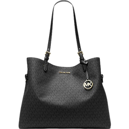 Michael Kors Lenox Large Signature Logo Tote Bag - Black