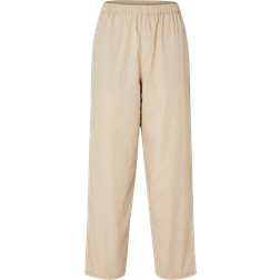 Selected Cotton High Waisted Trousers - Humus