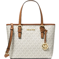 Michael Kors Jet Set Travel Extra Small Logo Top Zip Tote Bag - Vanilla