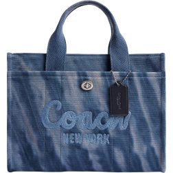 Coach Cargo Tote Bag with Tie Dye - Silver/Midnight Navy