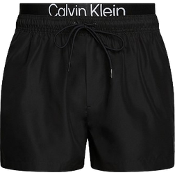 Calvin Klein Double Waistband Swim Shorts - Pvh Black