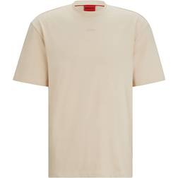 Hugo Boss Dapolino Logo Print Relaxed Fit T-shirt - Light Beige