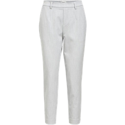 Object Collectors Item Lisa Slim Fit Trousers - Light Grey Melange