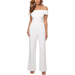 Xscape Off the Shoulder Jumpsuit - Ivory