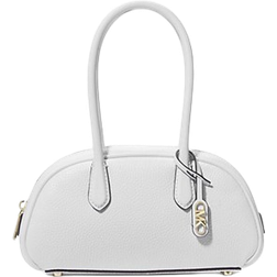 Michael Kors Lulu Small Pebbled Leather Satchel - Optic White