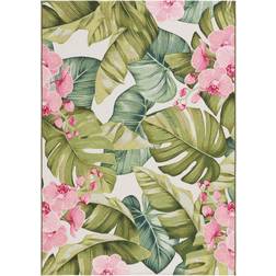 Safavieh Barbados Huld Tropical Waterproof Pink, Green 32x125"