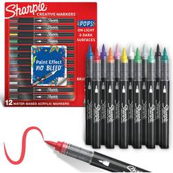 Sharpie Creative Acrylic Markers Brush Tip 12pcs