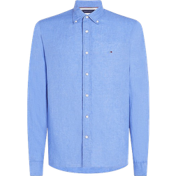 Tommy Hilfiger Pigment Dyed Linen Regular Fit Shirt - Blue Spell