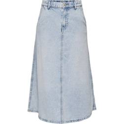 Only Mindy Denim Skirt - Blue/Light Blue Denim