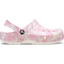 Crocs Toddler Classic Duke Print Clog - Pink Tweed