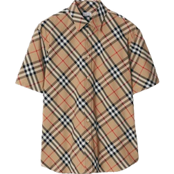 Burberry Check Cotton Shirt - Sand