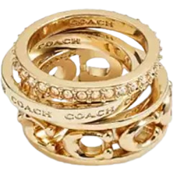 Coach Signature Ring Set - Gold