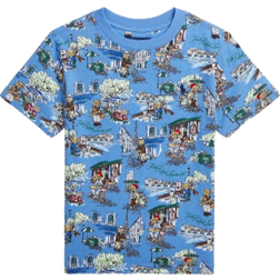 Polo Ralph Lauren Boy's Polo Bear Paris-Print Cotton Jersey Tee - Paris Bear/Blue Flower