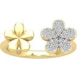 Araiya Double Flower Ring 10K - Gold/Diamonds