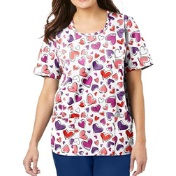 Comfort Choice Women's Scoopneck Scrub Top Plus Size