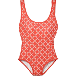 Michael Kors Empire Logo Print Swimsuit - Coral